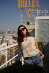 TOP CHOCHET FLORES   - ONCE28