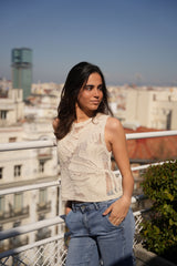 TOP CHOCHET FLORES   - ONCE28