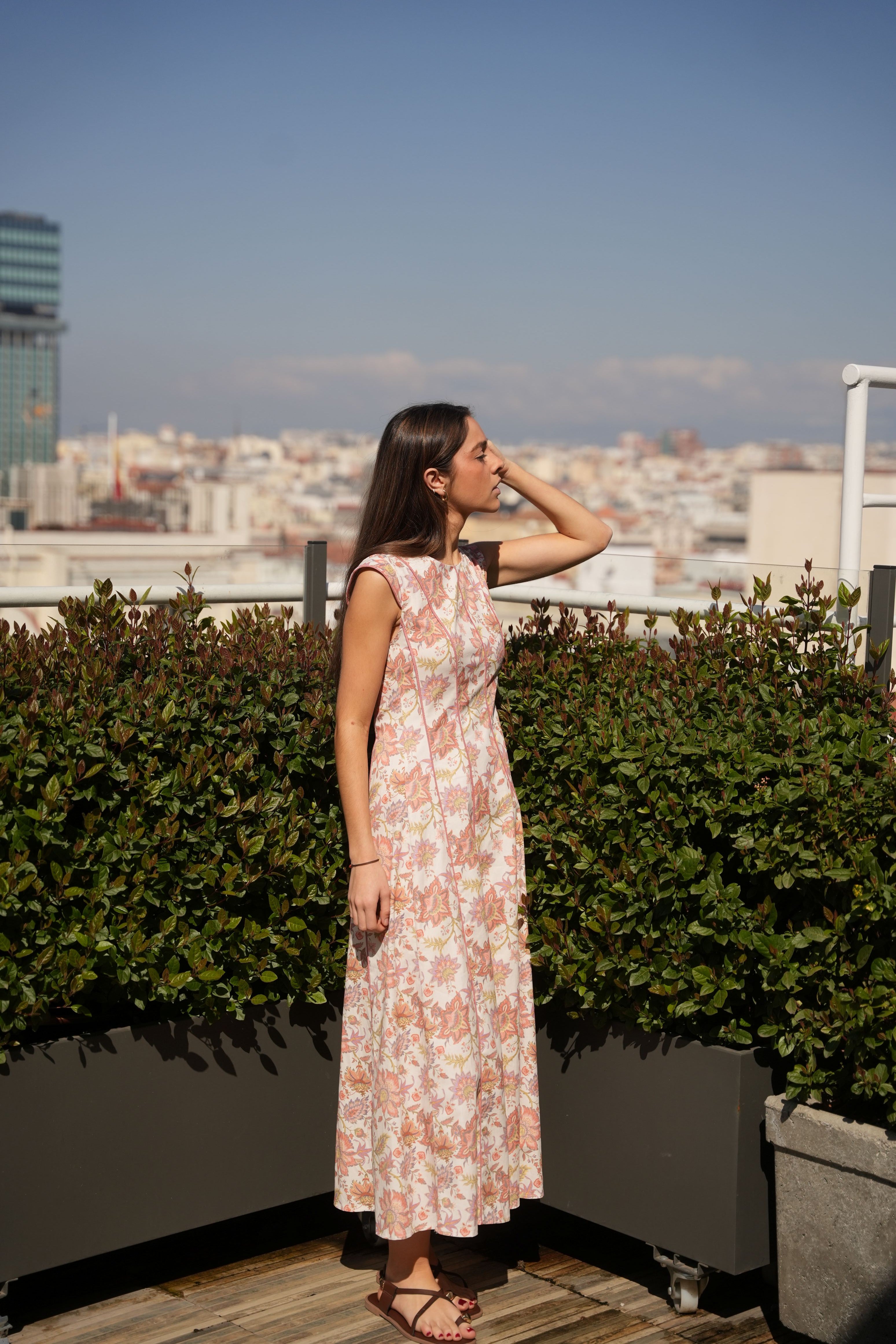 VESTIDO RIBETES ROSA - ONCE28
