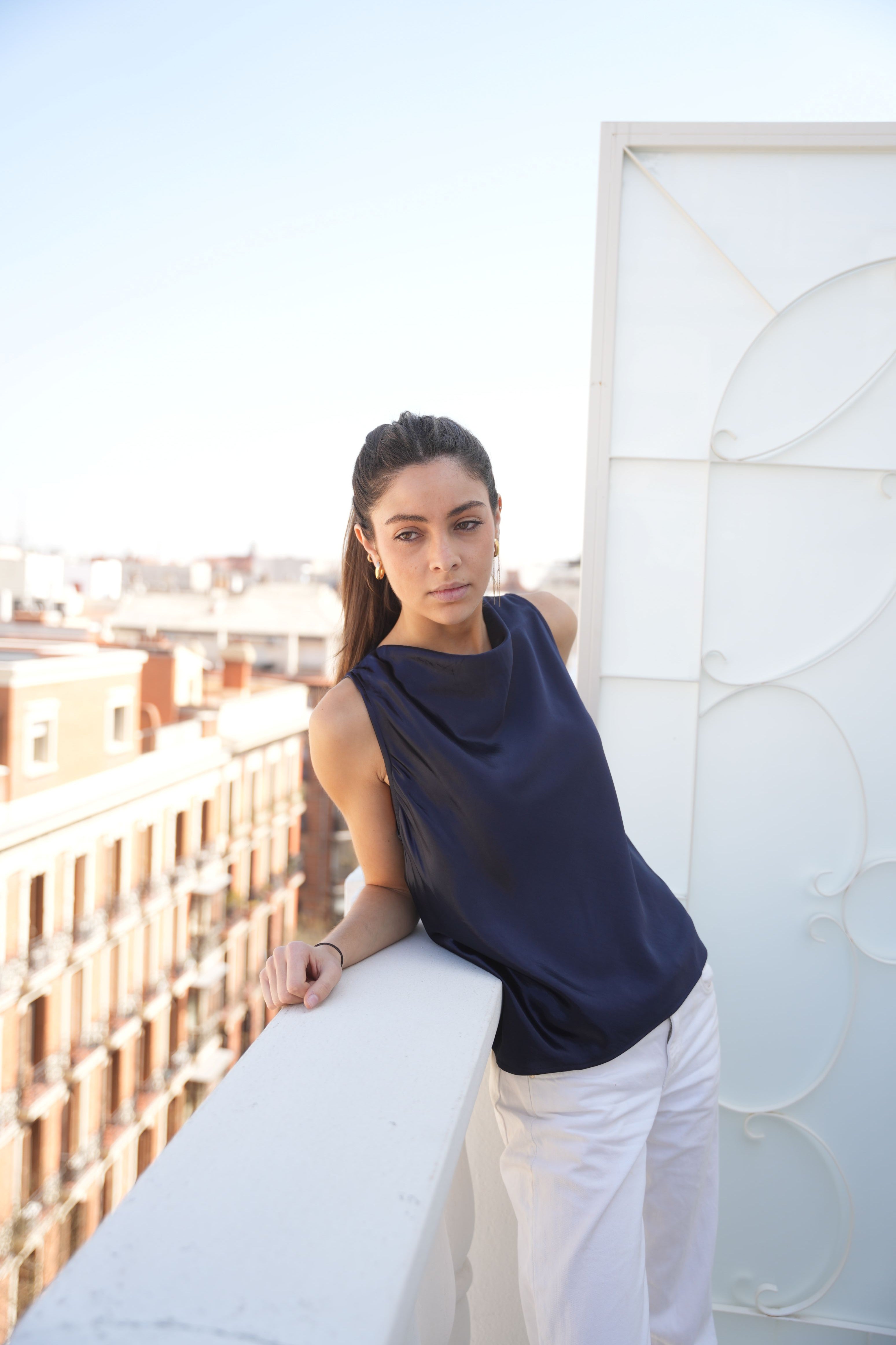 TOP RASO AZUL - ONCE28