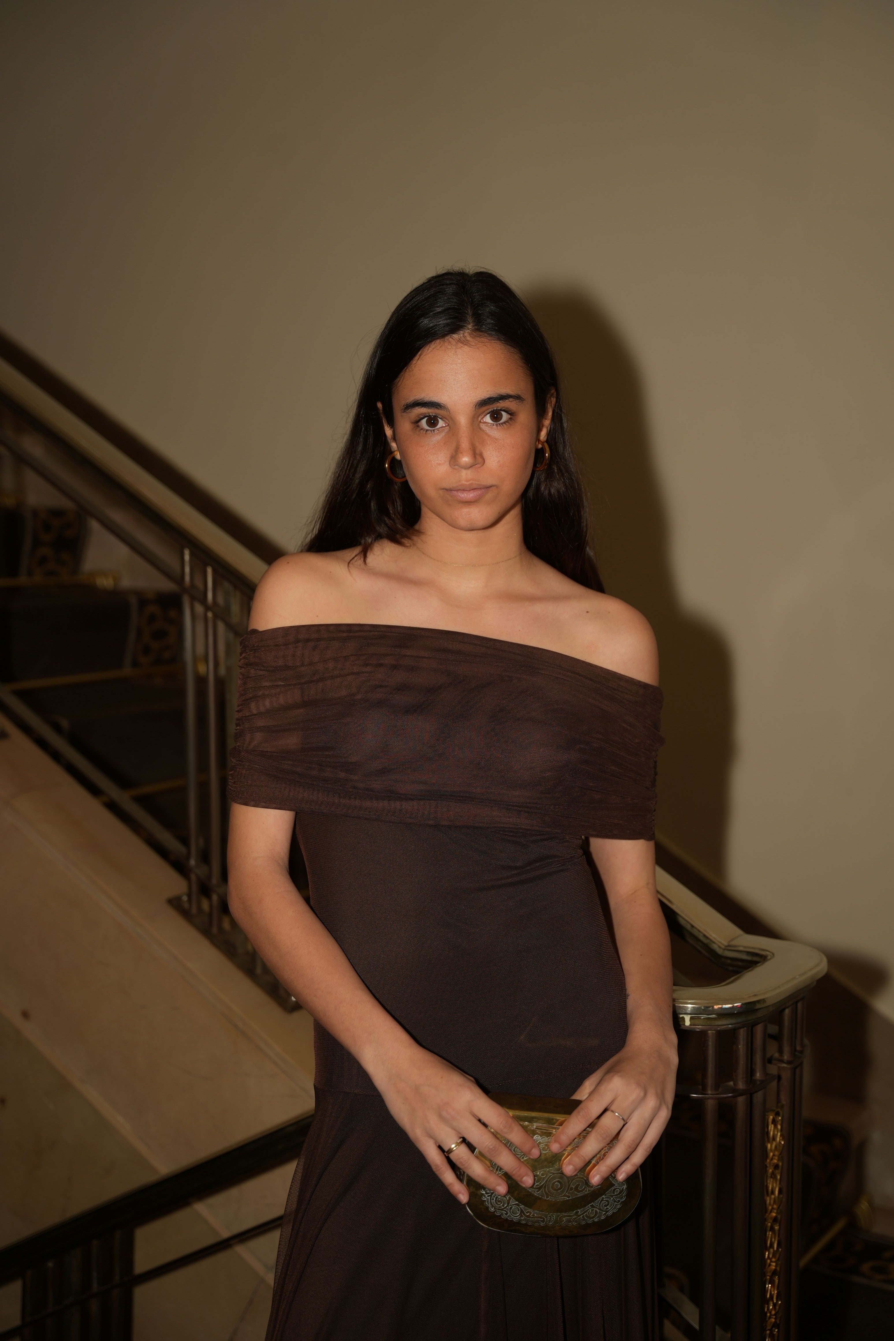 VESTIDO GASA MARRÓN - ONCE28