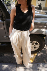 PANTALÓN BEIGE RAYA DIPLOMÁTICA - ONCE28