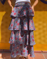 FALDA VOLANTES AZUL  - ONCE28