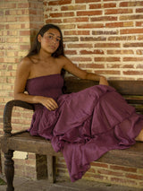 VESTIDO VERONA FRUNCE UVA