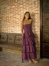 VESTIDO VERONA FRUNCE UVA