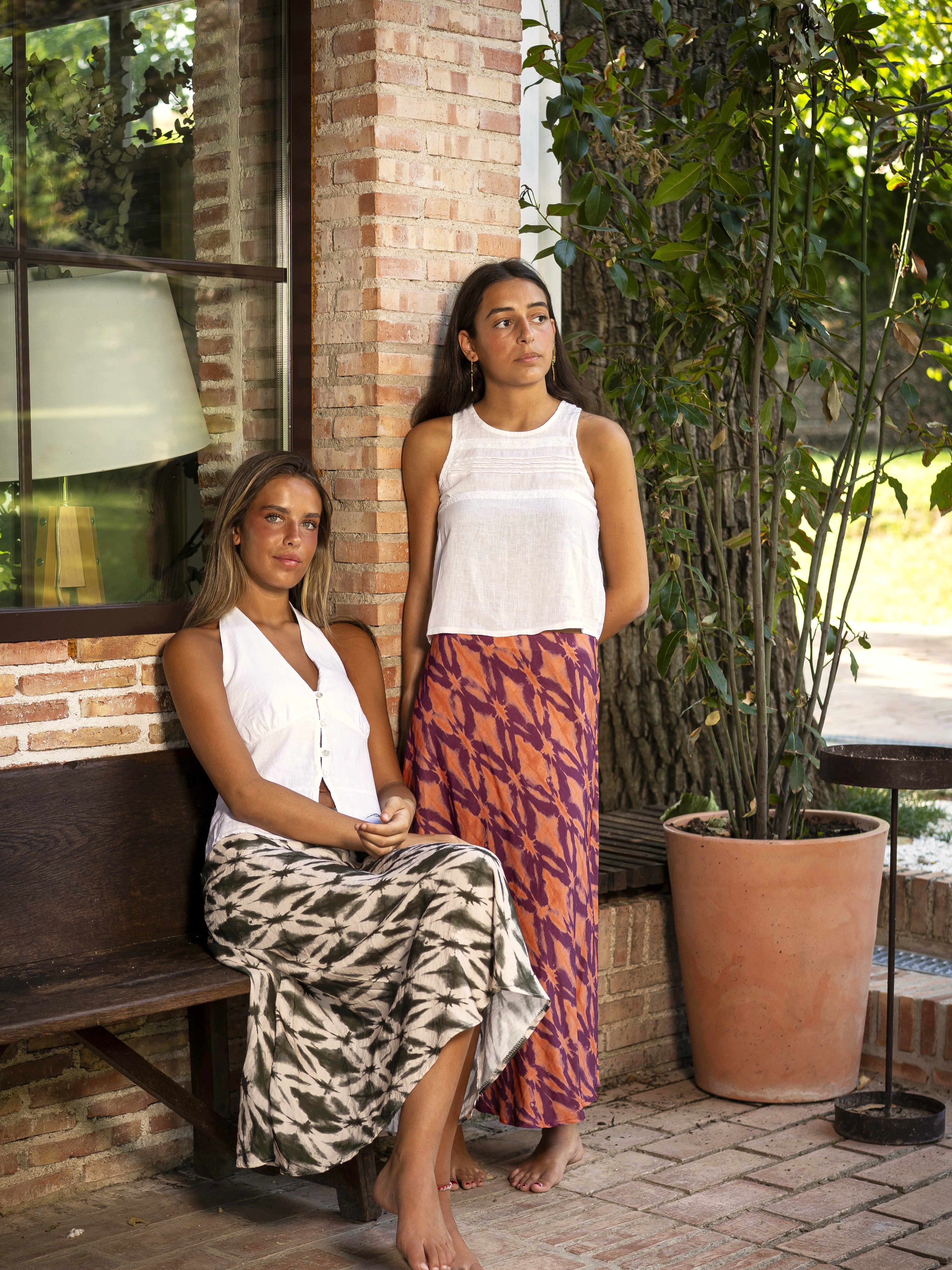 FALDA ESTAMPADA BUGANVILLA
