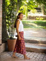 FALDA ESTAMPADA BUGANVILLA