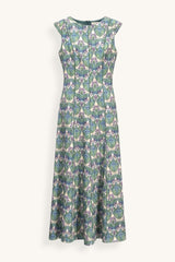 VESTIDO RIBETES AGUAMARINA - ONCE28