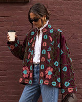 CHAQUETA INDIA BERENJENA