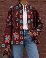 CHAQUETA INDIA BERENJENA