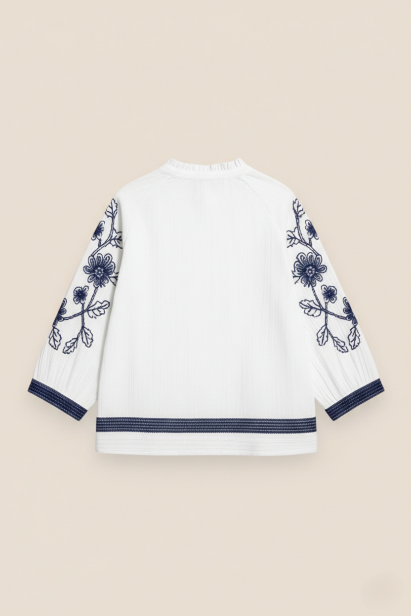 BLUSA BORDADA BLANCA - ONCE28