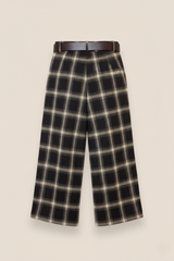 PANTALÓN CUADROS CINTURÓN GRIS - ONCE28