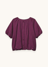 CAMISA MANGA ABULLONADA FRAMBUESA - ONCE28