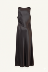 VESTIDO RASO MARRÓN- ONCE28