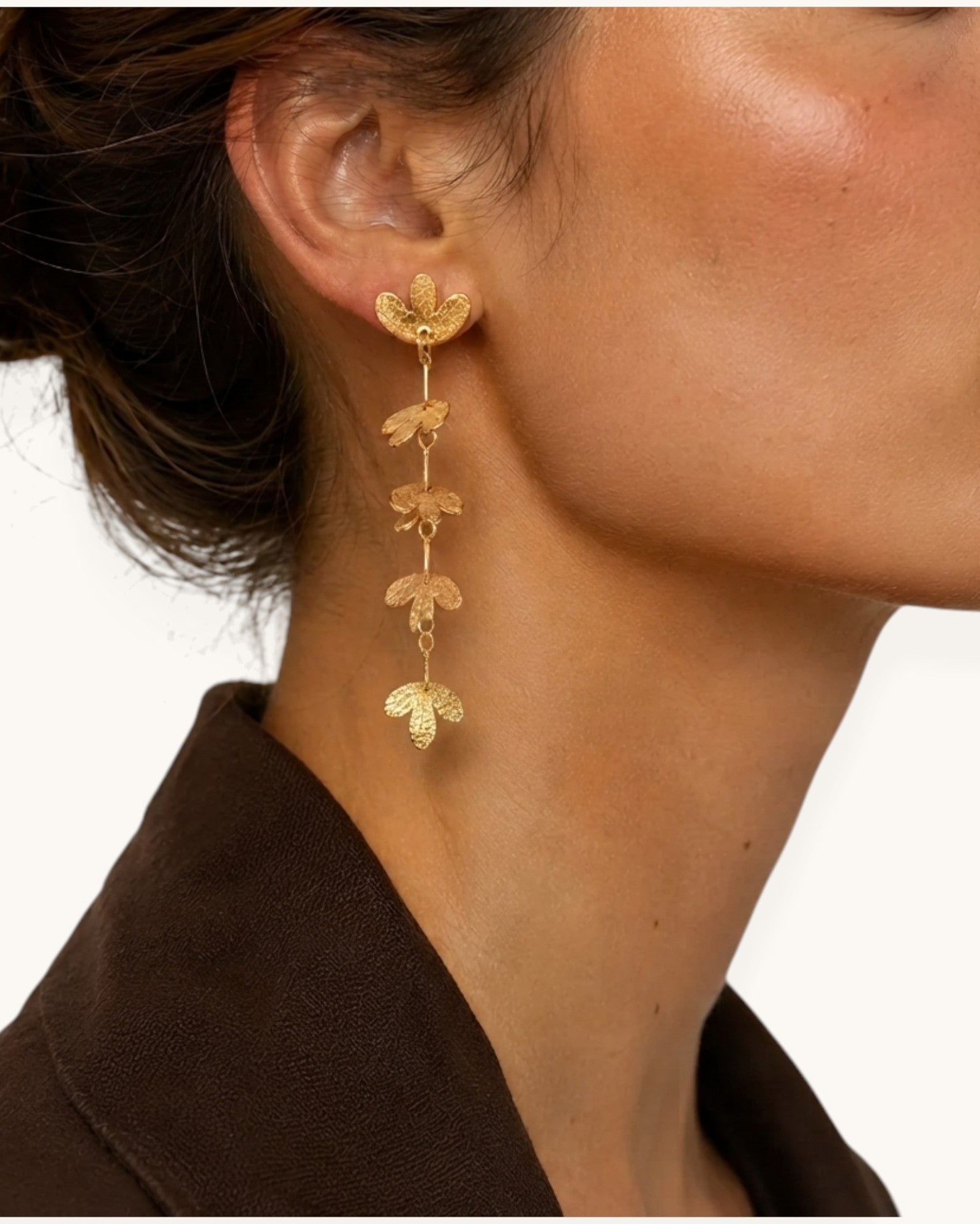 PENDIENTES COLGANTES HIGUERA 5 HOJAS