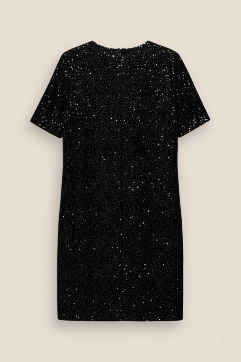 VESTIDO LENTEJUELAS NEGRO - ONCE28