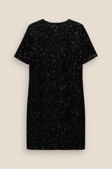 VESTIDO LENTEJUELAS NEGRO - ONCE28