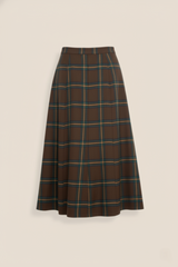 FALDA CUADROS MARRÓN - ONCE28