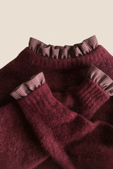 CUELLO Y PUÑOS RAYAS ROSA - ONCE28