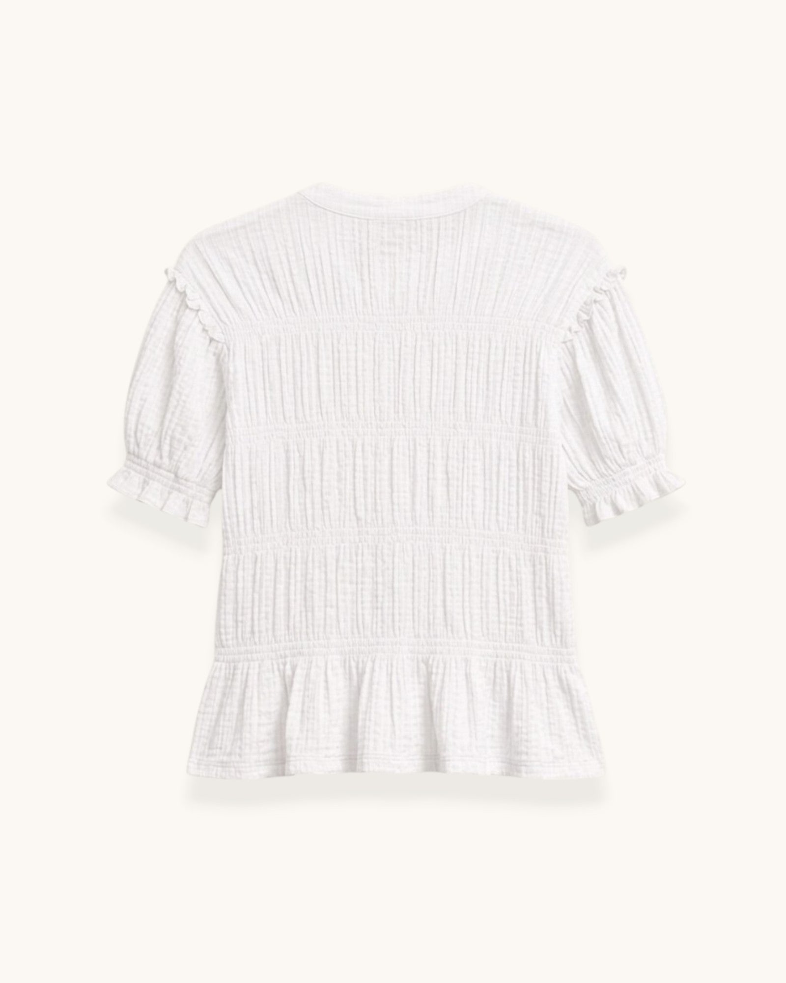 CAMISETA FRUNCIDA BLANCA - ONCE28