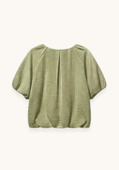 CAMISA MANGA ABULLONADA VERDE - ONCE28