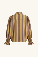 CAMISA RAYAS AMARILLO Y MARRÓN - ONCE28