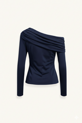 TOP ASIMÉTRICO AZUL - ONCE28