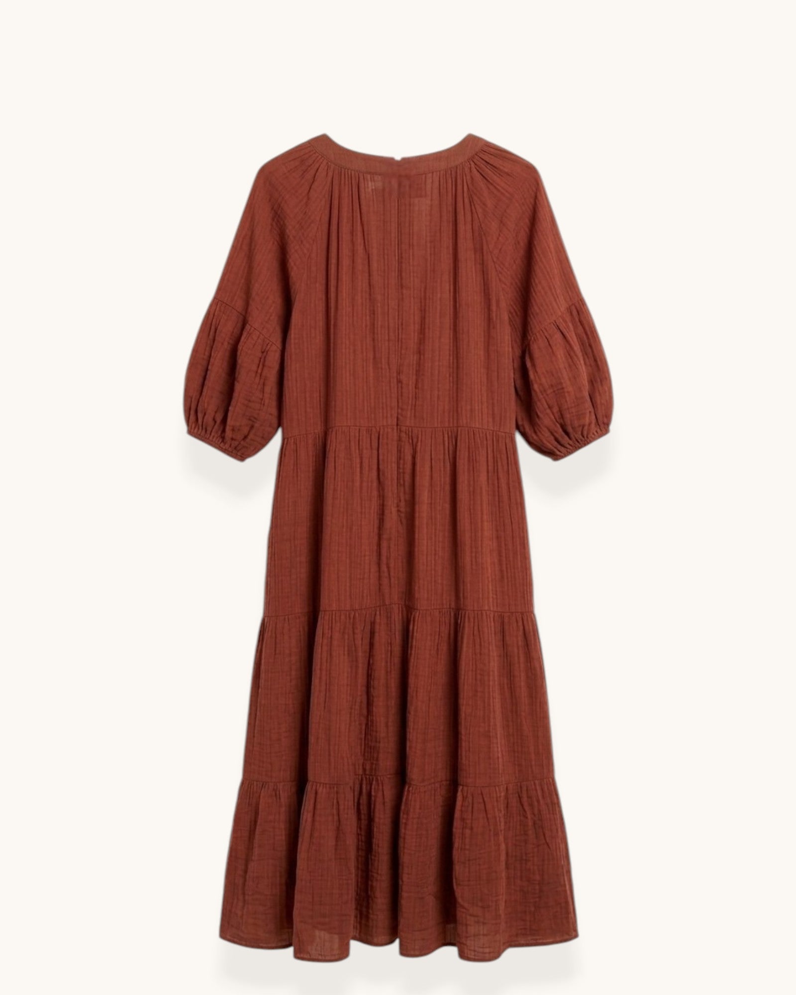 VESTIDO FLUIDO TEJA - ONCE28