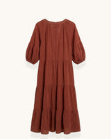 VESTIDO FLUIDO TEJA - ONCE28