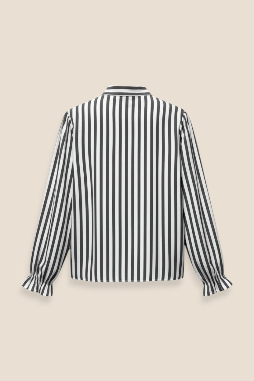 BLUSA RAYAS LAZO VERDE - ONCE28