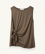 TOP NUDO LATERAL MARRÓN - ONCE28