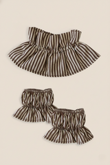 CUELLO Y PUÑOS RAYAS MARRÓN - ONCE28