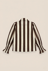 BLUSA LAZO RAYAS MARRÓN - ONCE28