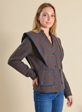 CHAQUETA CUADROS MARRÓN - ONCE28