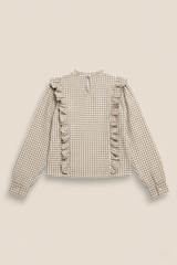 BLUSA CUADROS BEIGE - ONCE28