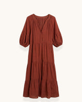 VESTIDO FLUIDO TEJA - ONCE28