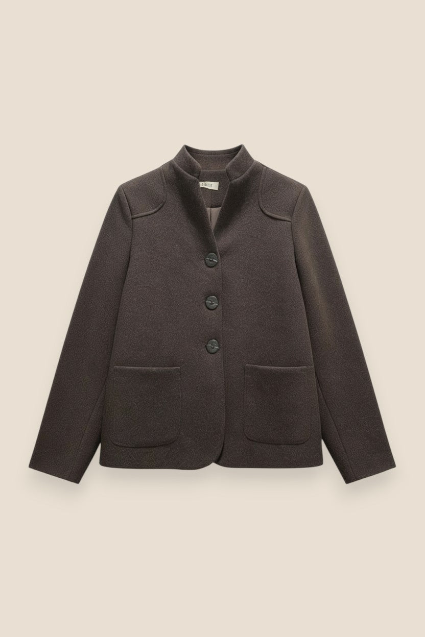 CHAQUETA PAÑO MARRÓN - ONCE28