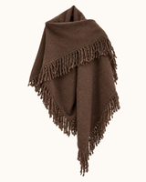 PONCHO FLECOS MARRÓN