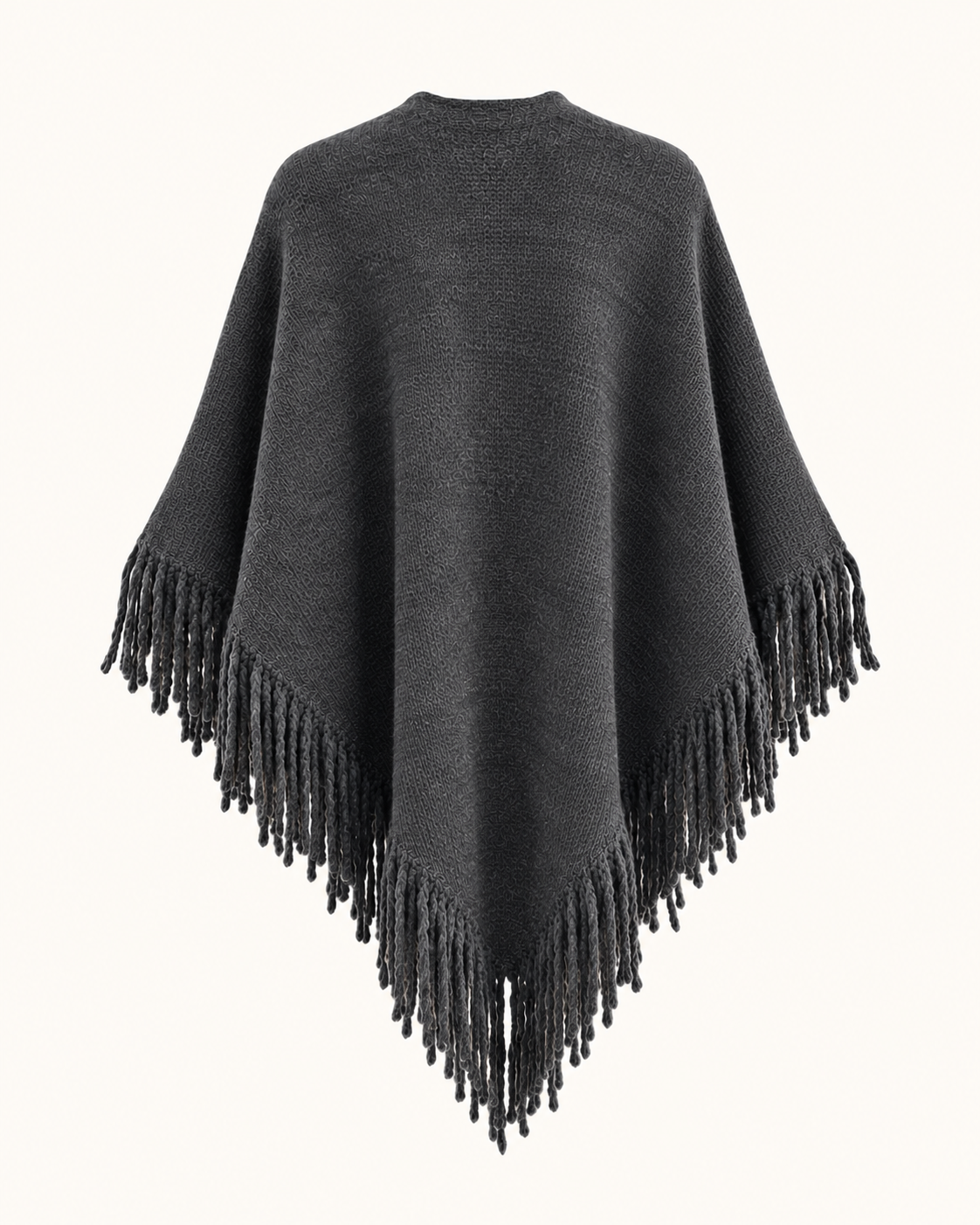 PONCHO FLECOS GRIS
