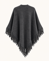 PONCHO FLECOS GRIS