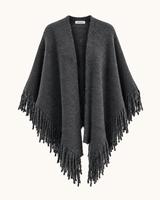 PONCHO FLECOS GRIS