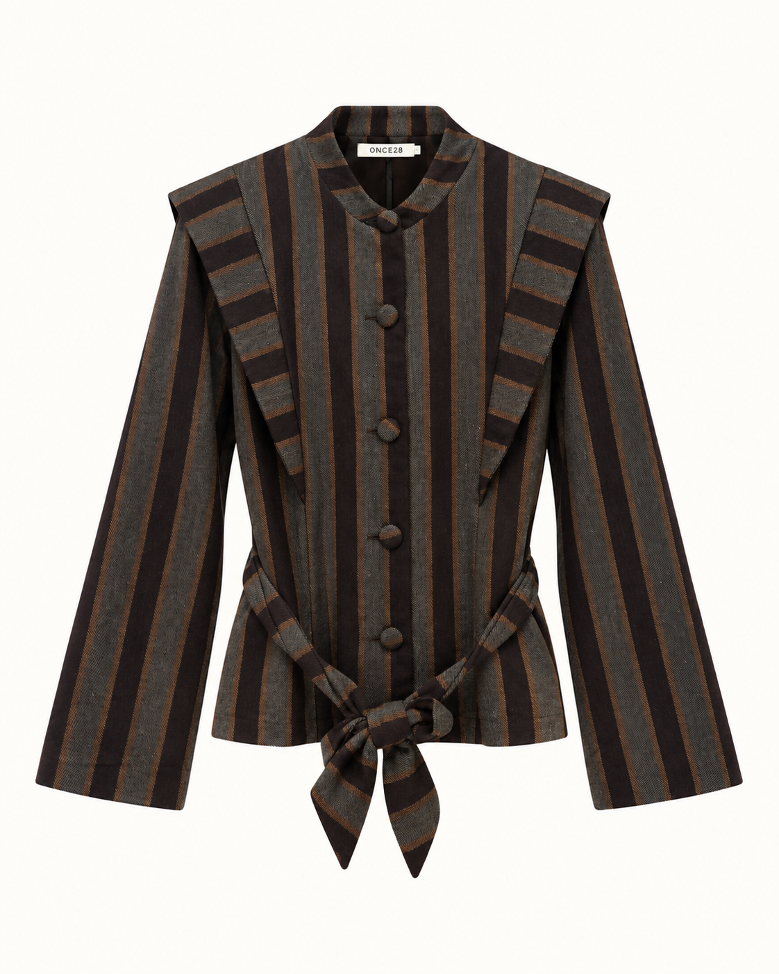 CHAQUETA RAYAS MARRÓN