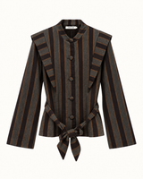 CHAQUETA RAYAS MARRÓN