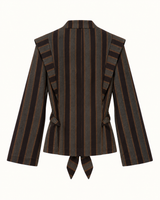CHAQUETA RAYAS MARRÓN