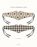 FAJÍN ROMBOS GRIS
