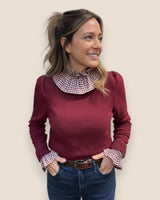 CUELLO Y PUÑOS VICHY ROSA - ONCE28