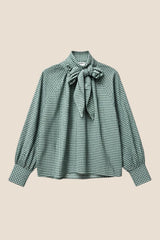 BLUSA LAZO VICHY VERDE - ONCE28