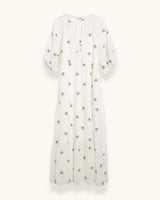 VESTIDO CRUDO FLORES - ONCE28