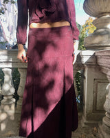 FALDA LARGA PERLA BURDEOS - ONCE28