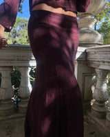 FALDA LARGA PERLA BURDEOS - ONCE28